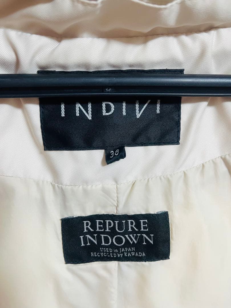美品★INDIVI★ 【名品/撥水/抗菌防臭】ショート丈リサイクルダウンコート 美品★INDIVI★ 【名品/撥水/抗菌防臭】ショート丈リサイクルダウンコート