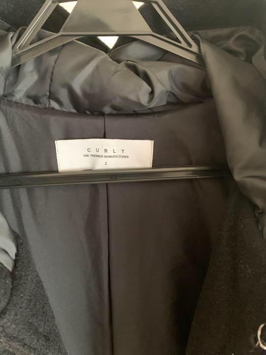 CURLY FROSTED HOOD COAT ブラック Mサイズ 匿名配送