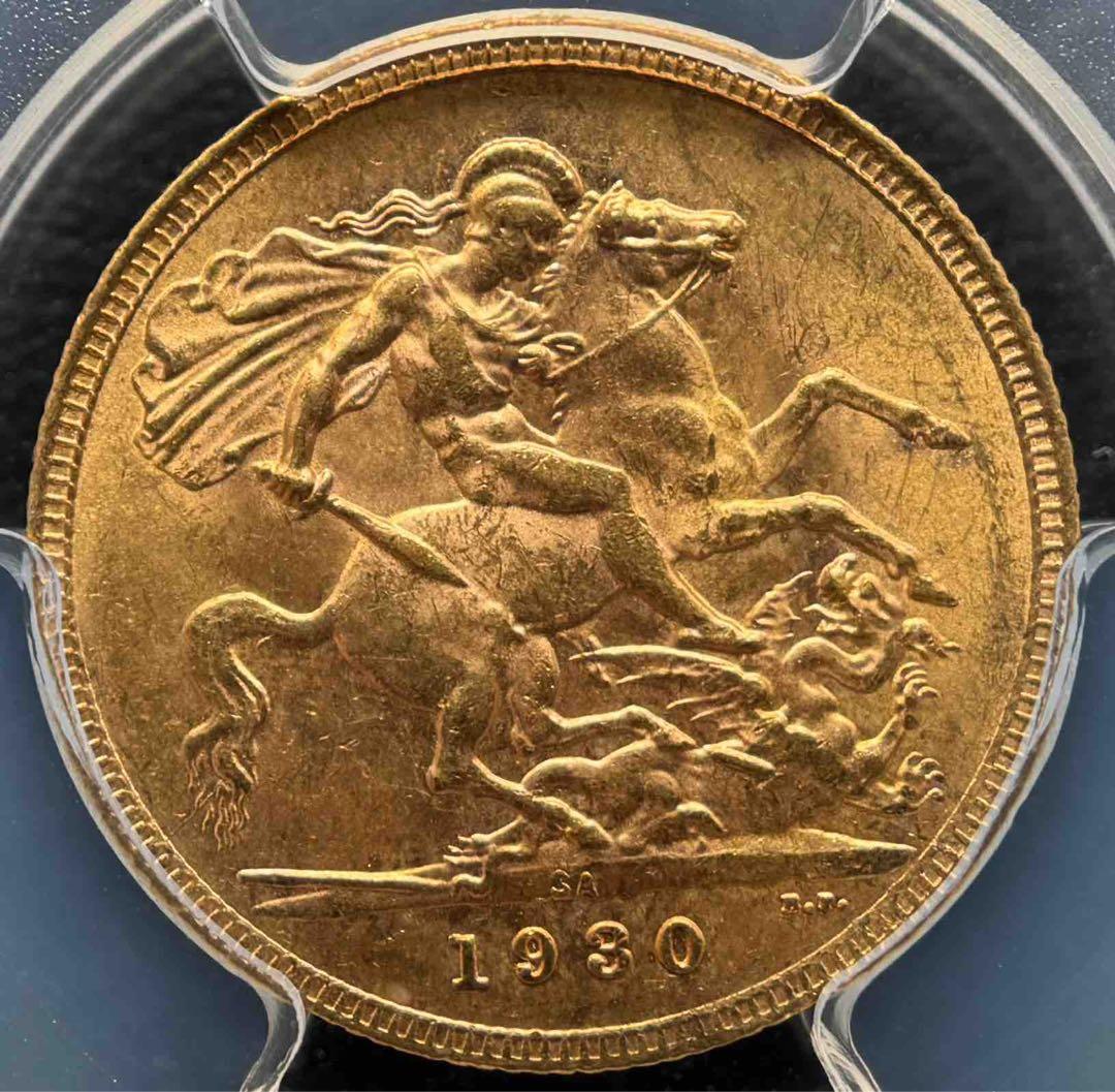 1930年南アフリカ ソブリンアンティーク金貨 PCGS MS64 ジョージ5世 1930年南アフリカ ソブリンアンティーク金貨 PCGS MS64 ジョージ5世