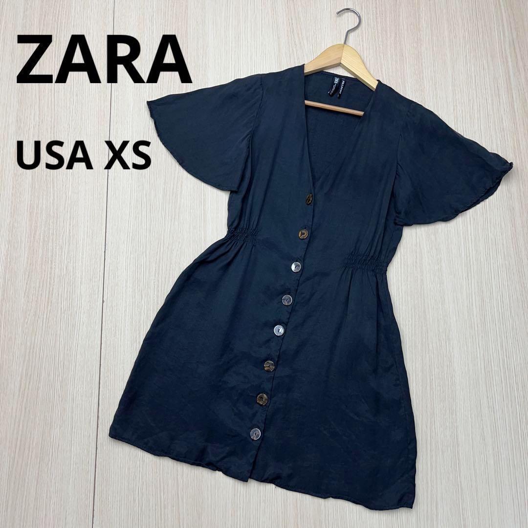 ○ ZARA ザラ ウエストギャザー チュニック トップス フロント
