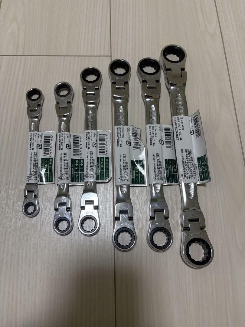 KTC ラチェットめがねレンチ 両頭型首振りタイプ 6点