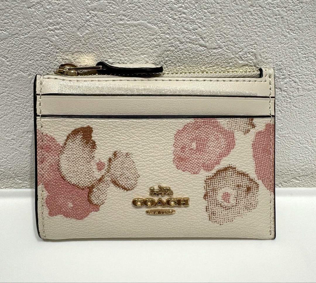 【新品】 コーチ COACH 花柄 カードケース コインケース IDケース