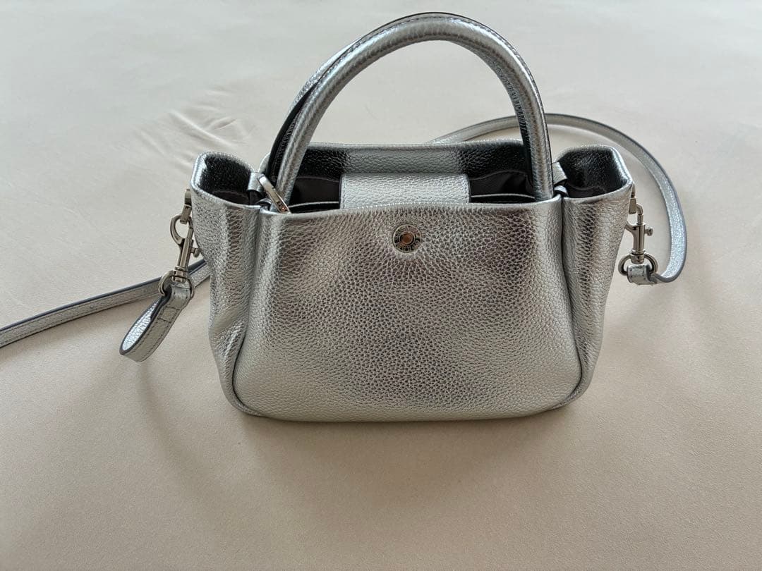 【TOPKAPI】シュリンクレザー ショルダー付き ミニ トートバッグ 【TOPKAPI】シュリンクレザー ショルダー付き ミニ トートバッグ