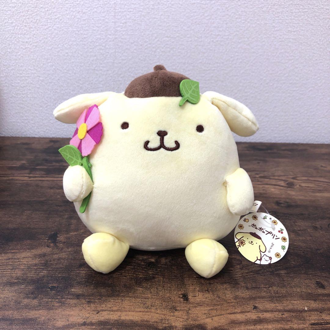 ★決算特価商品★ 花柄 2016年 ポムポムプリン ぬいぐるみ 新品未使用 レア 当時物 ぬいぐるみ