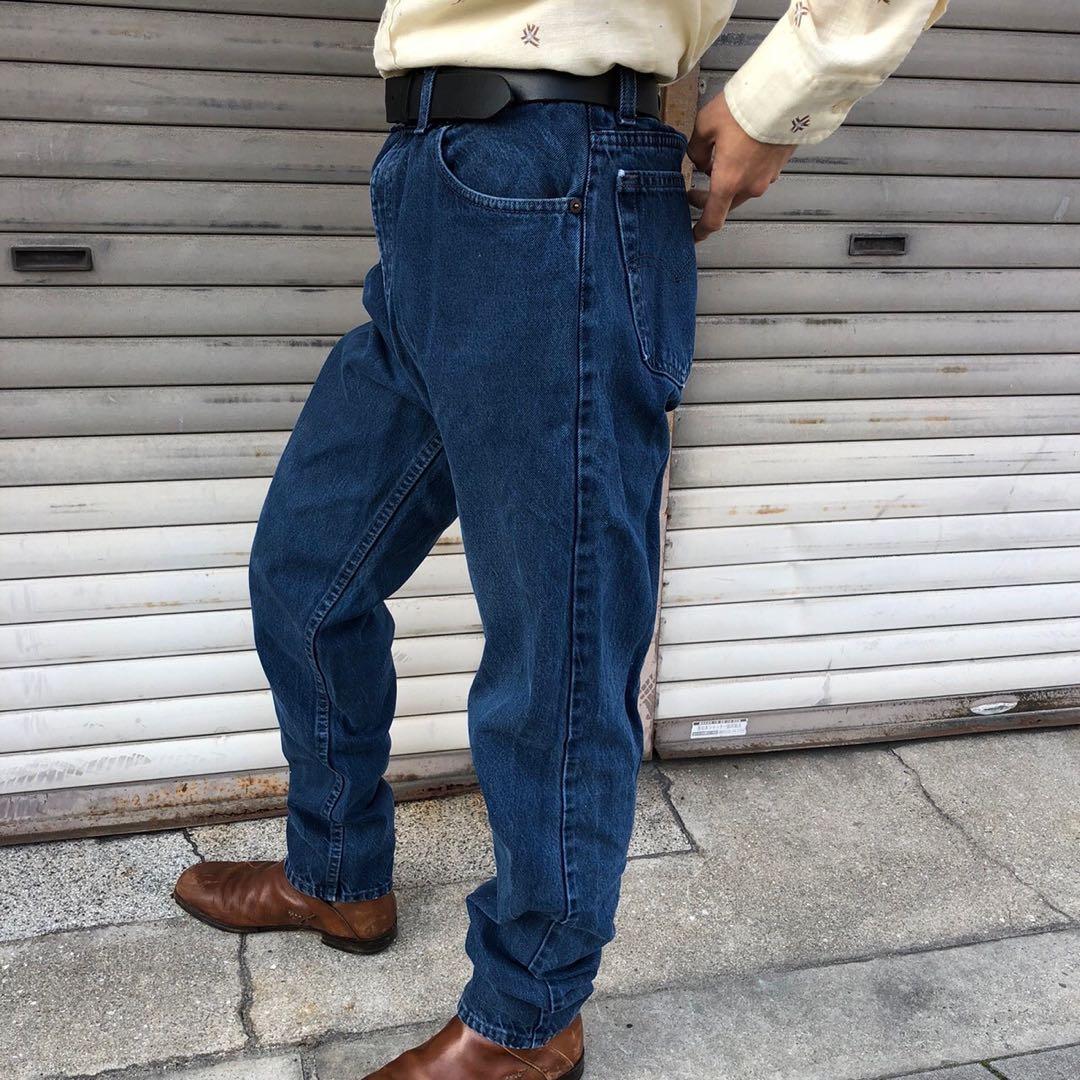 新品入荷 USA製 80s Levi'sリーバイス ネイビー 後染め デニムパンツ