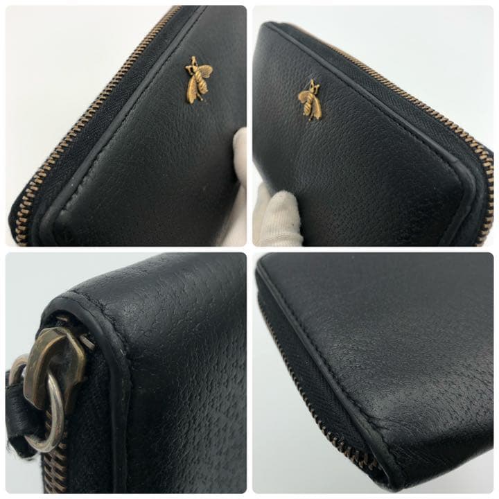 美品✨グッチ 長財布 アニマリエ 女王蜂 蜂 ビー ハチ ラウンドジップ