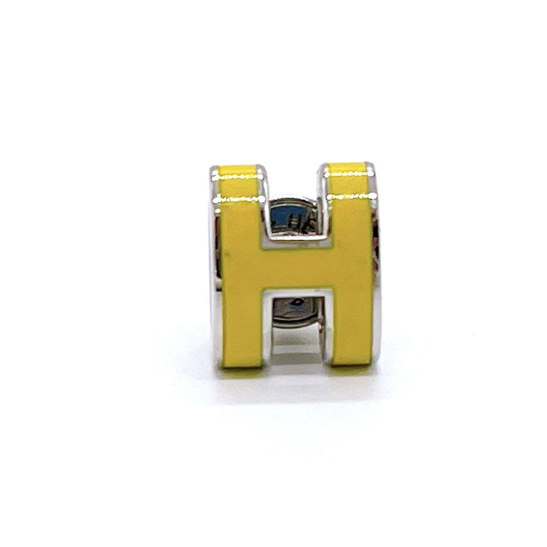 エルメス HERMESミニポップアッシュ ピアス　両耳　イエロー/シルバー
