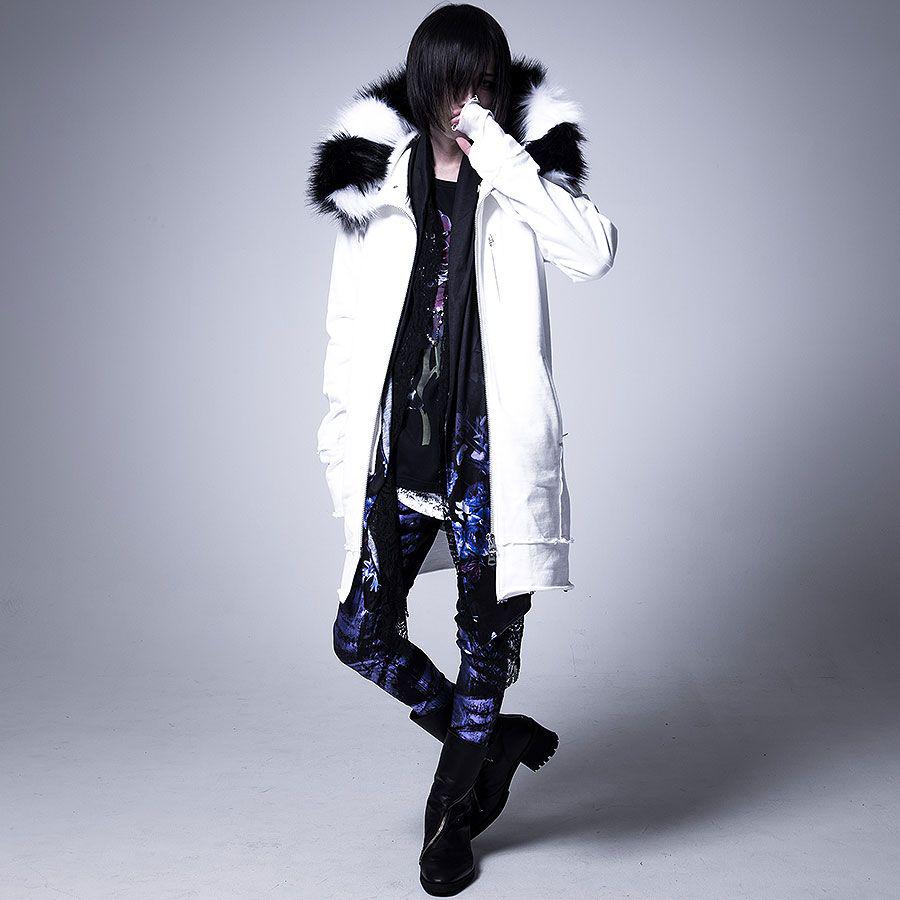 CIVARIZE ファー付き鬼裏毛ハイネックパーカー