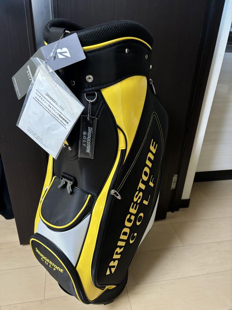 新品未使用)BRIDGESTONE GOLF キャディバッグ 黒/黄/白