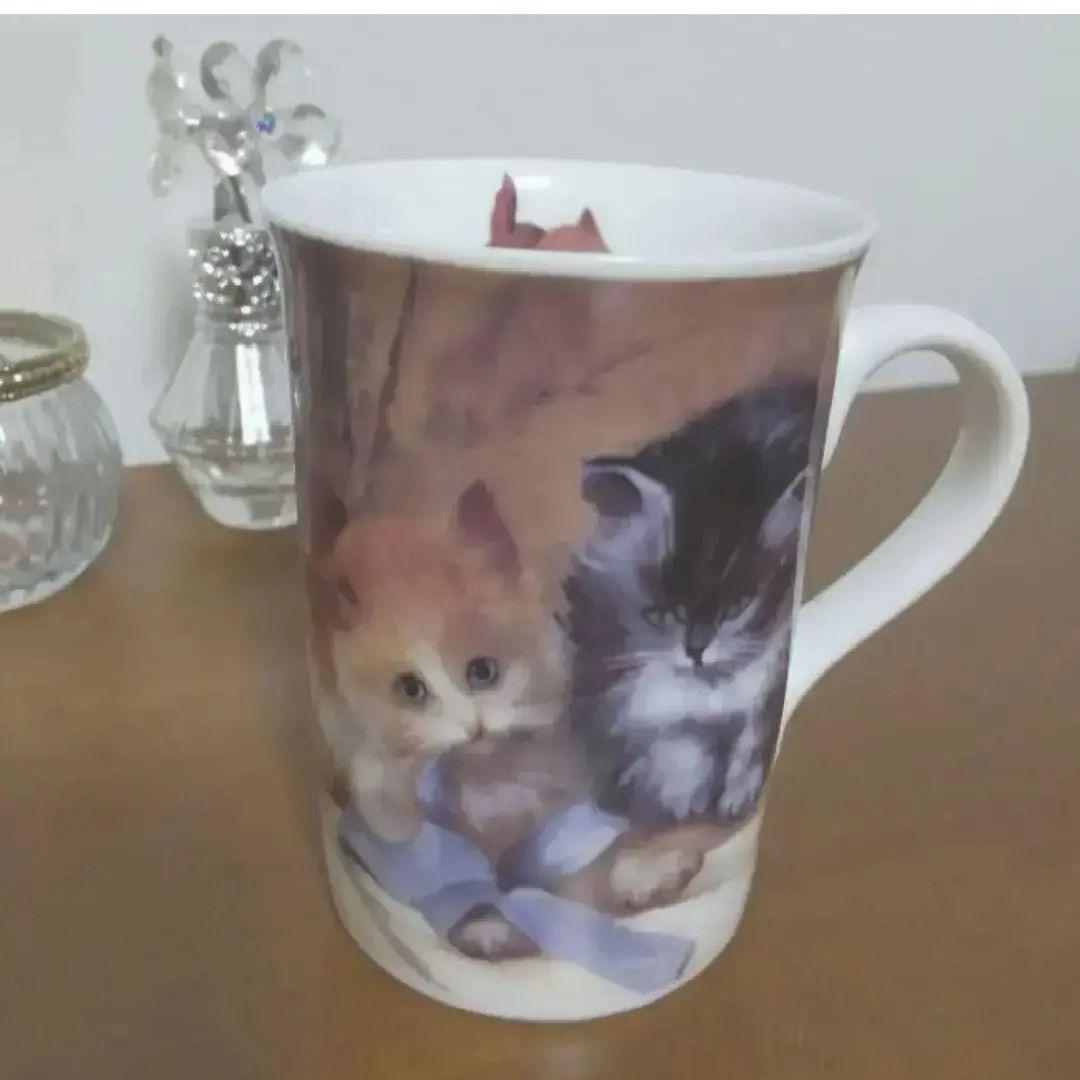 マグカップ　コーヒーカップ　陶器　小物入れ　ねこ