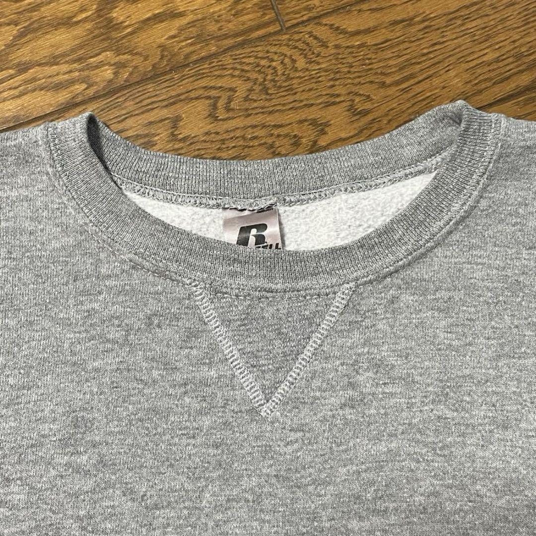 RUSSELL ATHLETIC スウェット 前V ガゼット 無地 グレー S