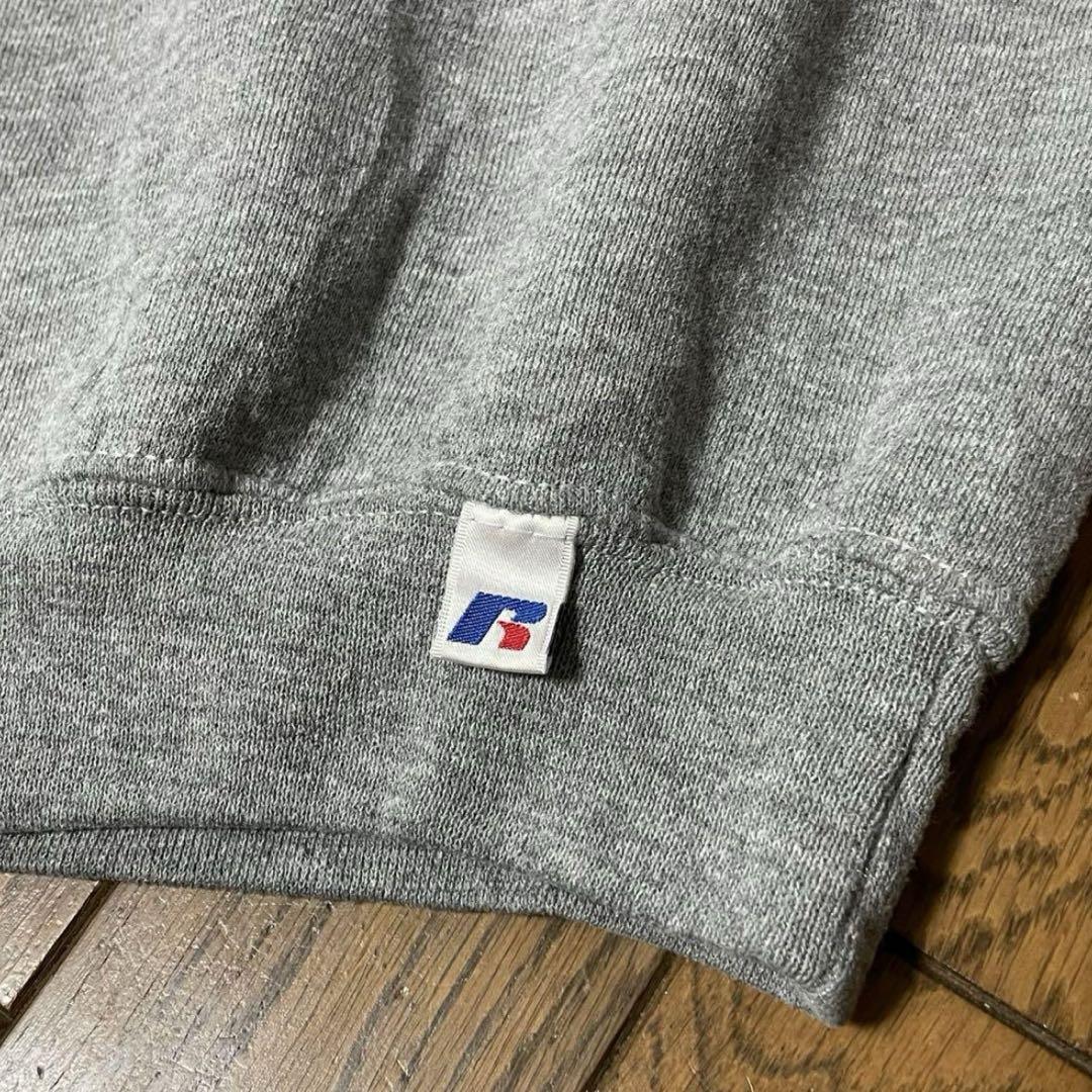 RUSSELL ATHLETIC スウェット 前V ガゼット 無地 グレー S