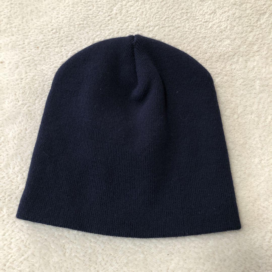 美品 フレッドペリー ビーニー ニット帽 ネイビー - メルカリ