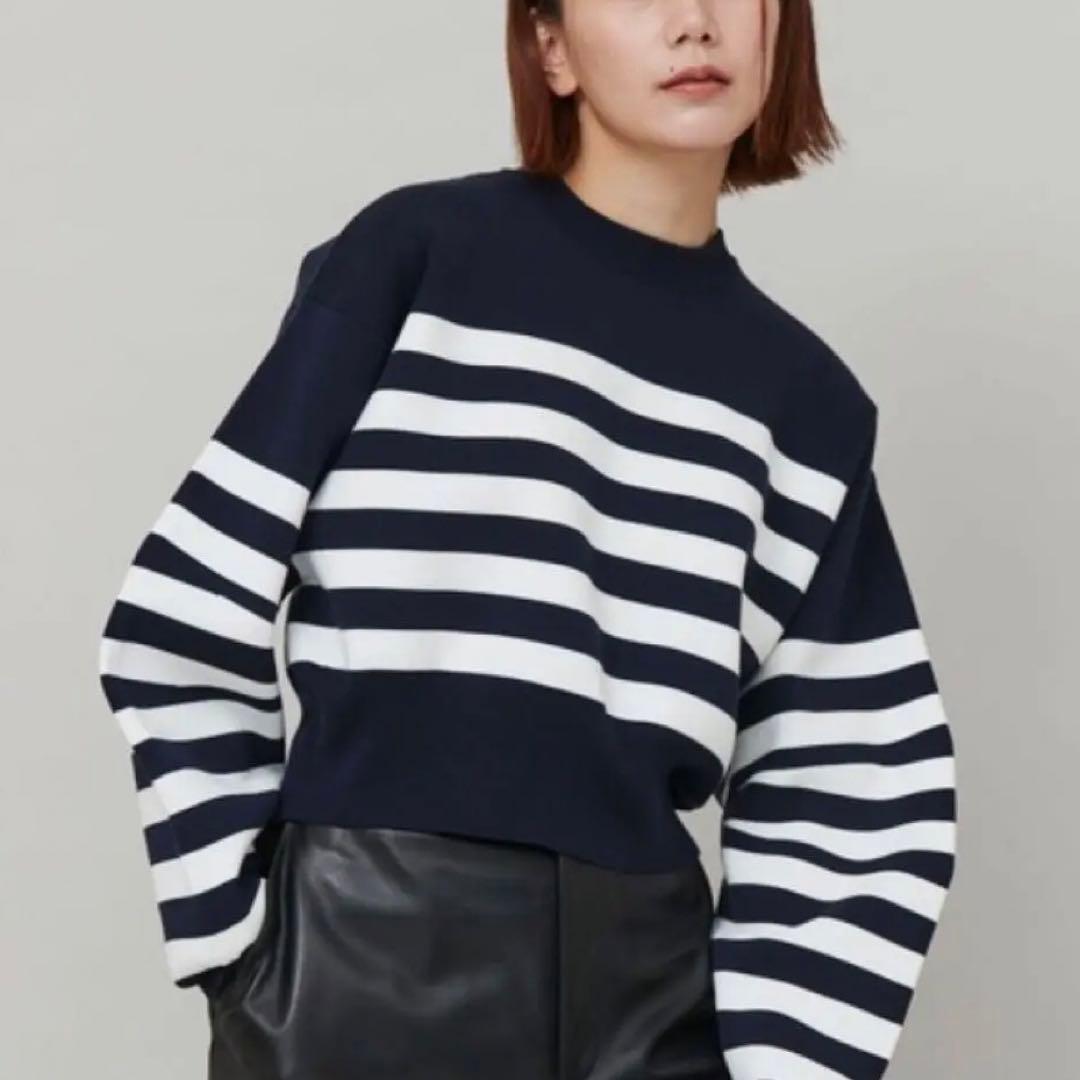 【美品】Curensology　コットン ジャガード ニット プルオーバー