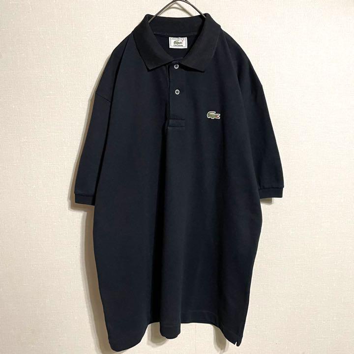 希少 ストリート 刺繍ロゴ XL 5 wUgp0-m56530443220 ラコステ ポロシャツ 80s フランス製 新品高評価