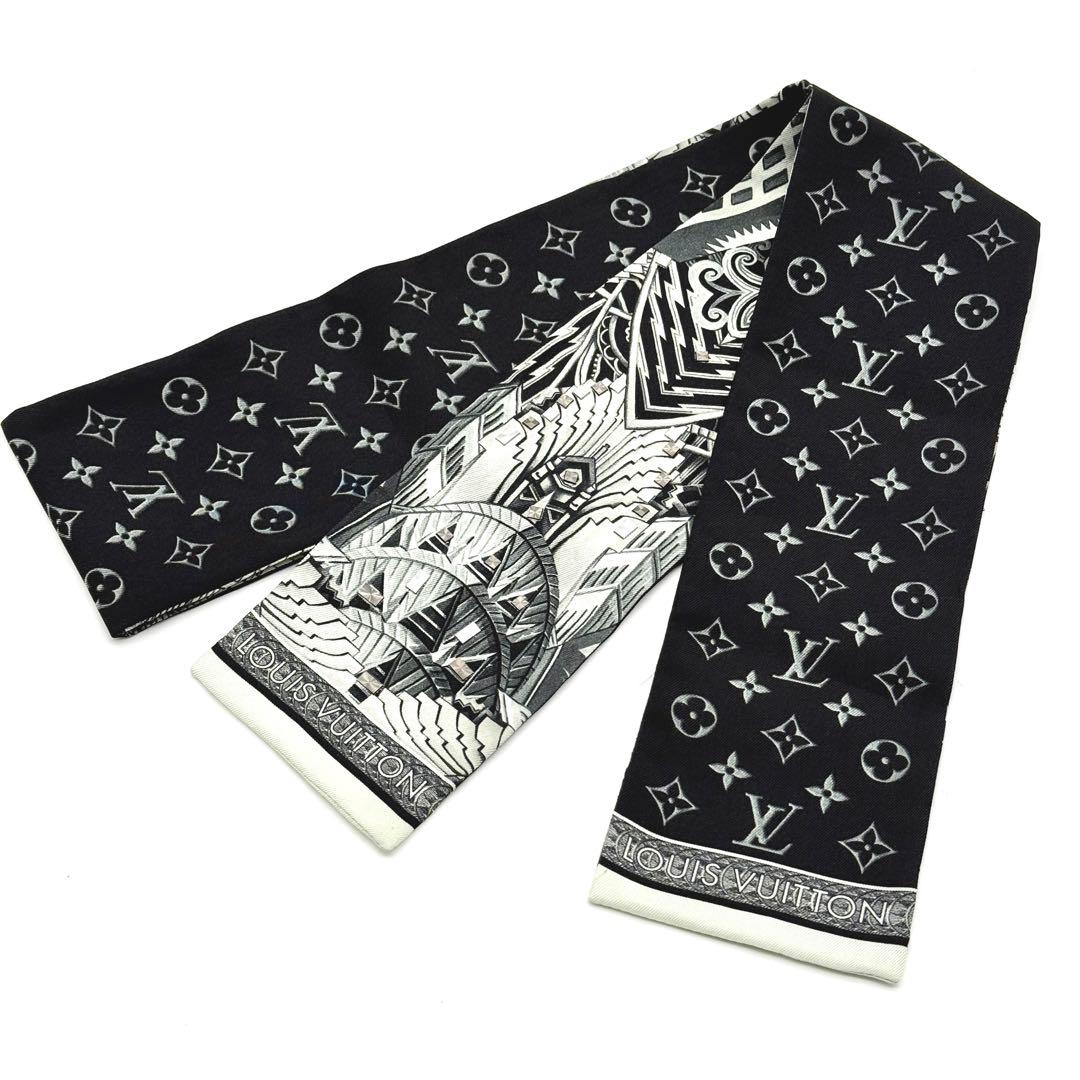 ルイヴィトン バンドー スカーフ シルク LV ビルディング モノグラム