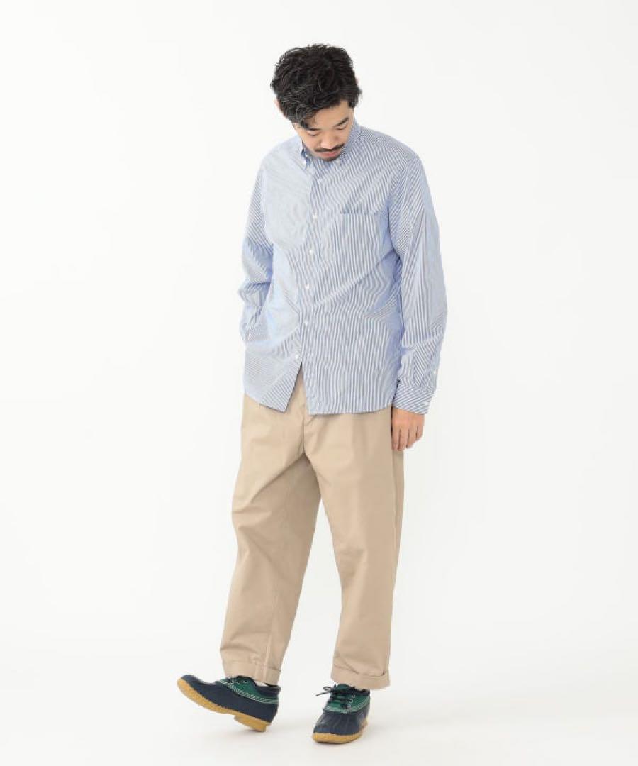 BEAMS 2 Pleats Twill ベージュ （百名品）