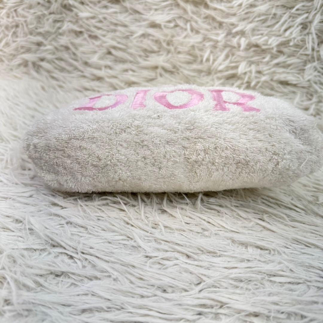 【良品】ディオール パイル地ハンドバッグ ロゴ刺繍 ジャドール ホワイト×ピンク 【良品】ディオール パイル地ハンドバッグ ロゴ刺繍 ジャドール ホワイト×ピンク