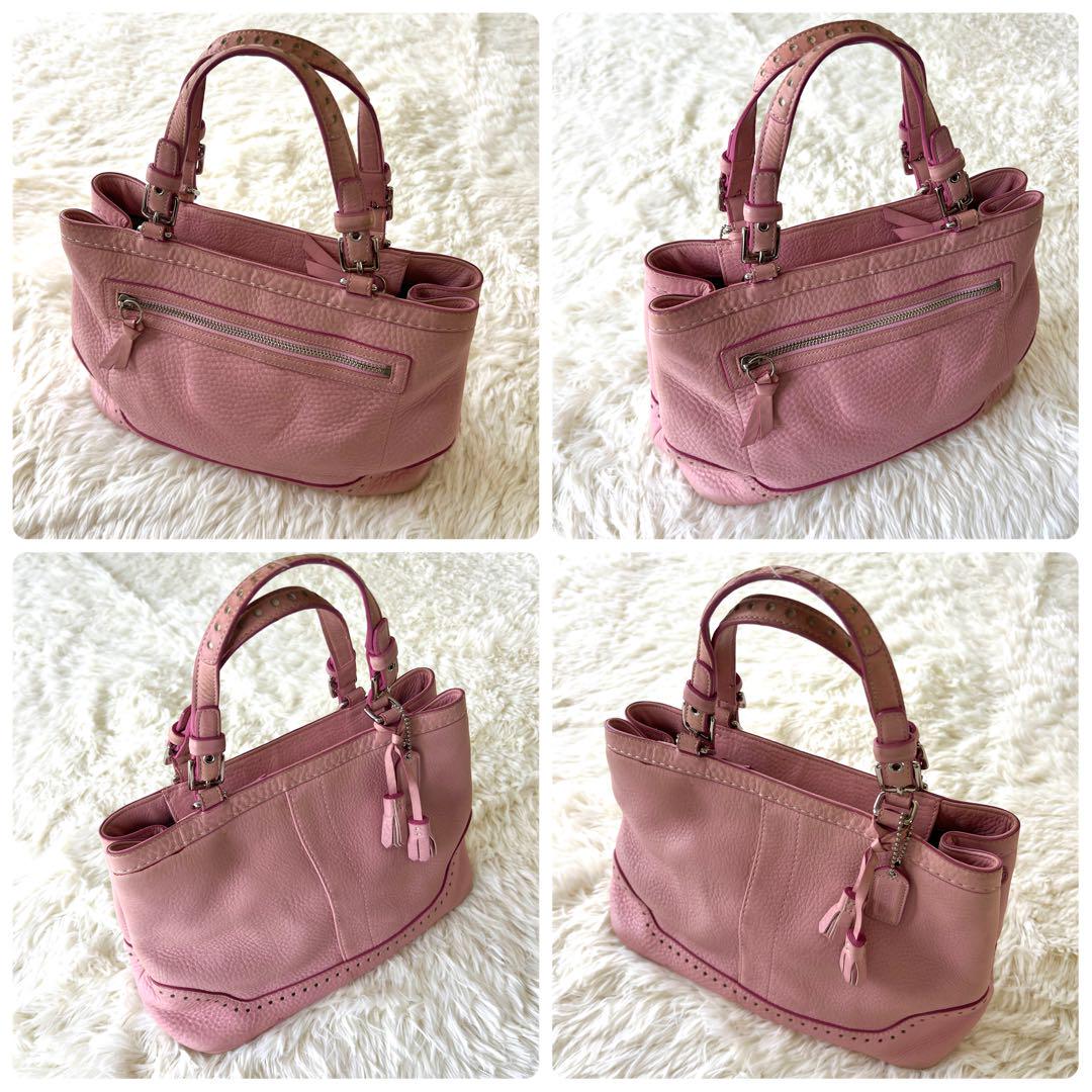 COACH y2k totebag pink タッセル ハンプトンズ 肩掛け - メルカリ