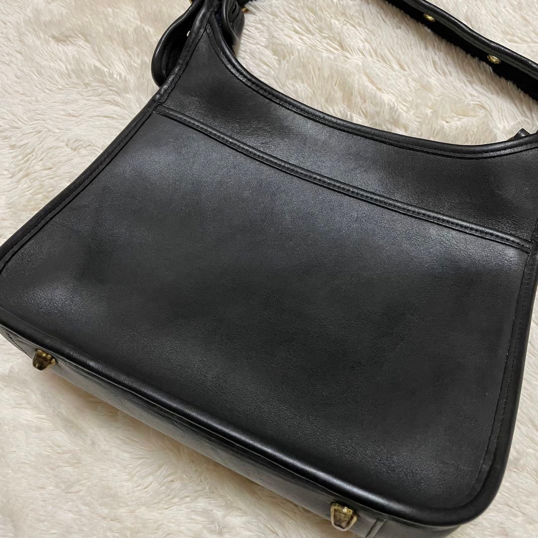 オールドコーチ ショルダーバッグ 9966 グラブランレザー 本革 ブラック 