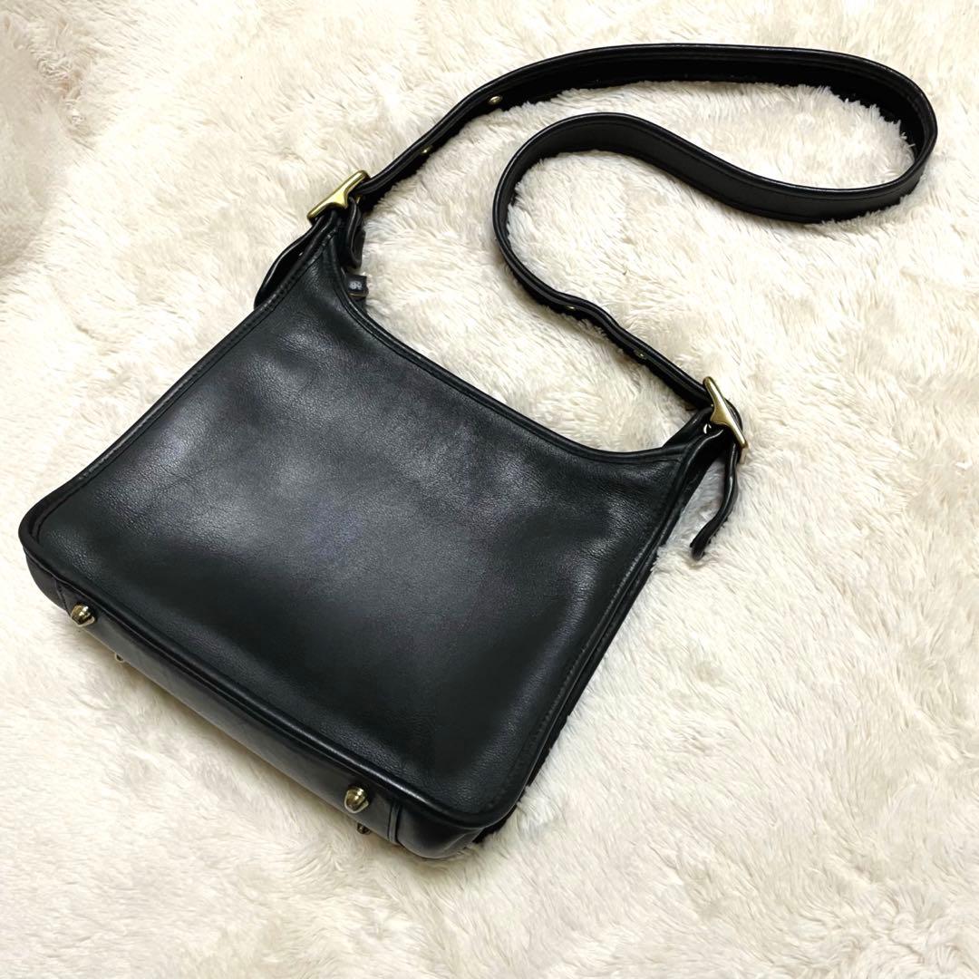 オールドコーチ ショルダーバッグ 9966 グラブランレザー 本革 ブラック 