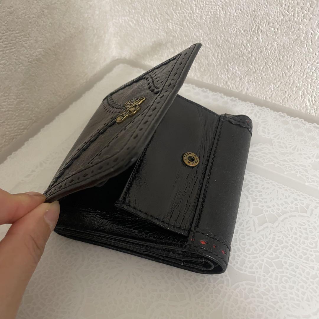 【美品】ANNA SUI 三つ折り財布　バタフライ 美品】ANNA SUI（アナスイ）三つ折り財布 裏地花柄 バタフライ