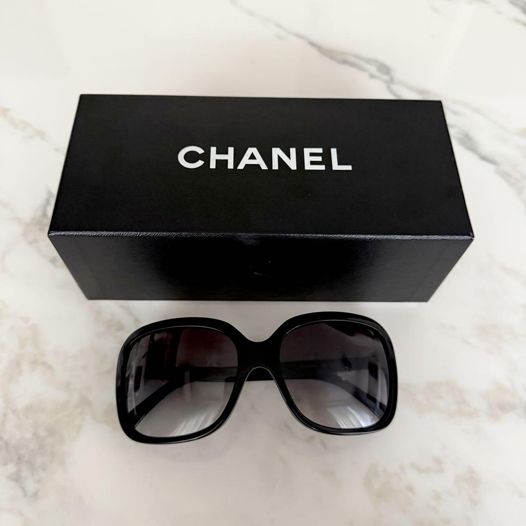 専用　CHANEL リボンサングラス ★ ブラック CHANEL ブラックサングラス リボンデザイン - メルカリ