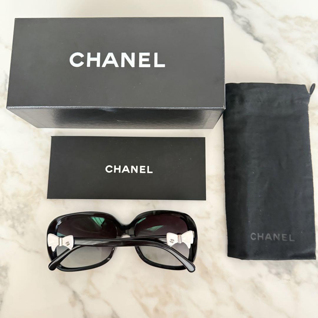 CHANEL リボン　サングラス　ブラック CHANEL - シャネル CHANEL リボン ココマーク サングラスの通販