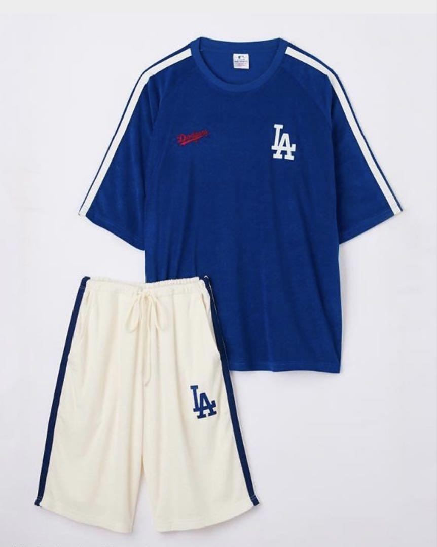 【新品】MLB LAドジャース Ｔシャツ 短パン　ルームウェア 上下セット L
