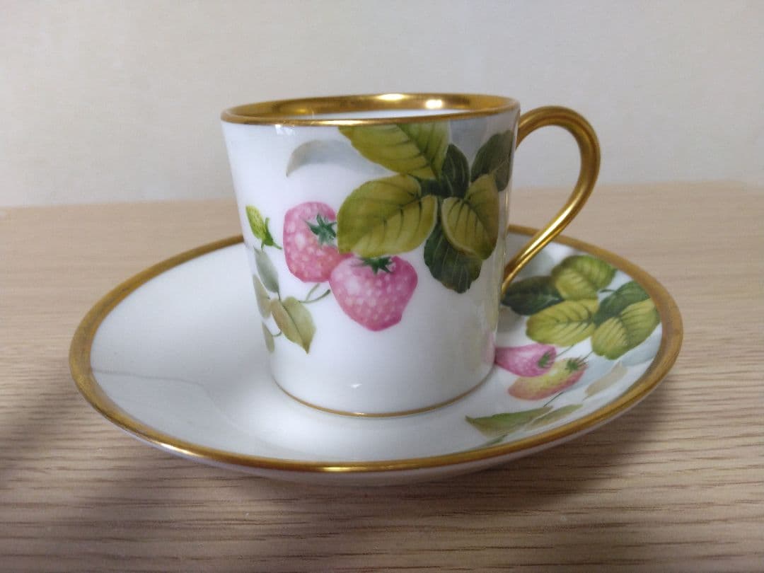 大倉陶園 手描きデミタスカップアンドソーサー、1客