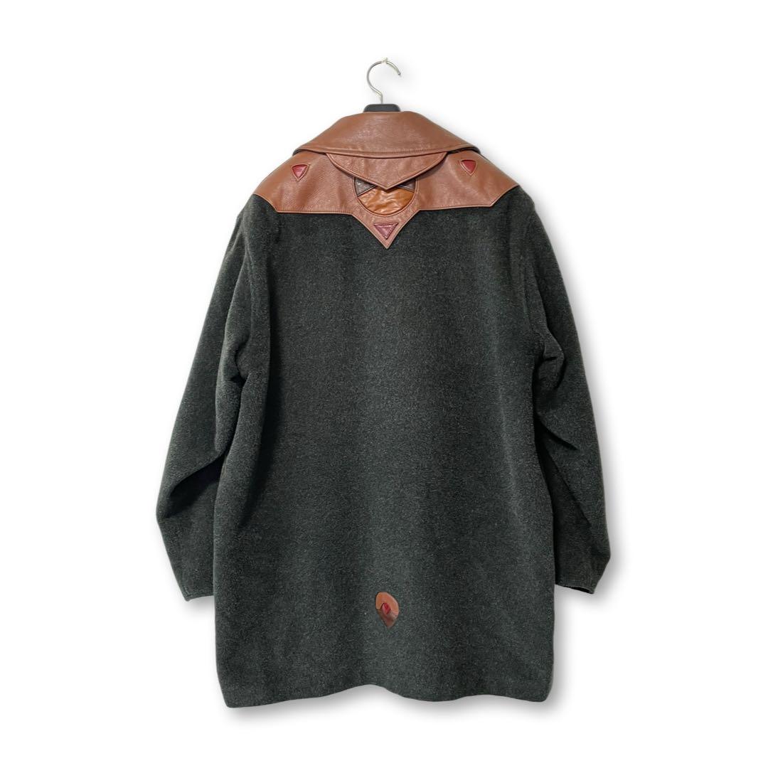 超激 jean michel cropsal レザー ハーフコート 90sL Maison Martin Margiela