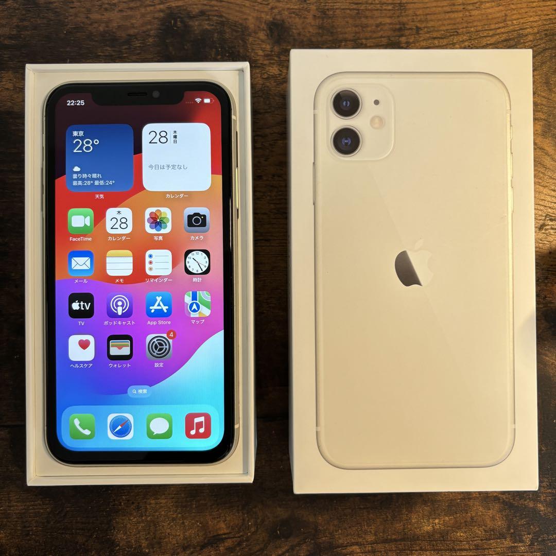 iPhone 11 ホワイト 128 GB SIMフリー 訳あり品 スマートフォン