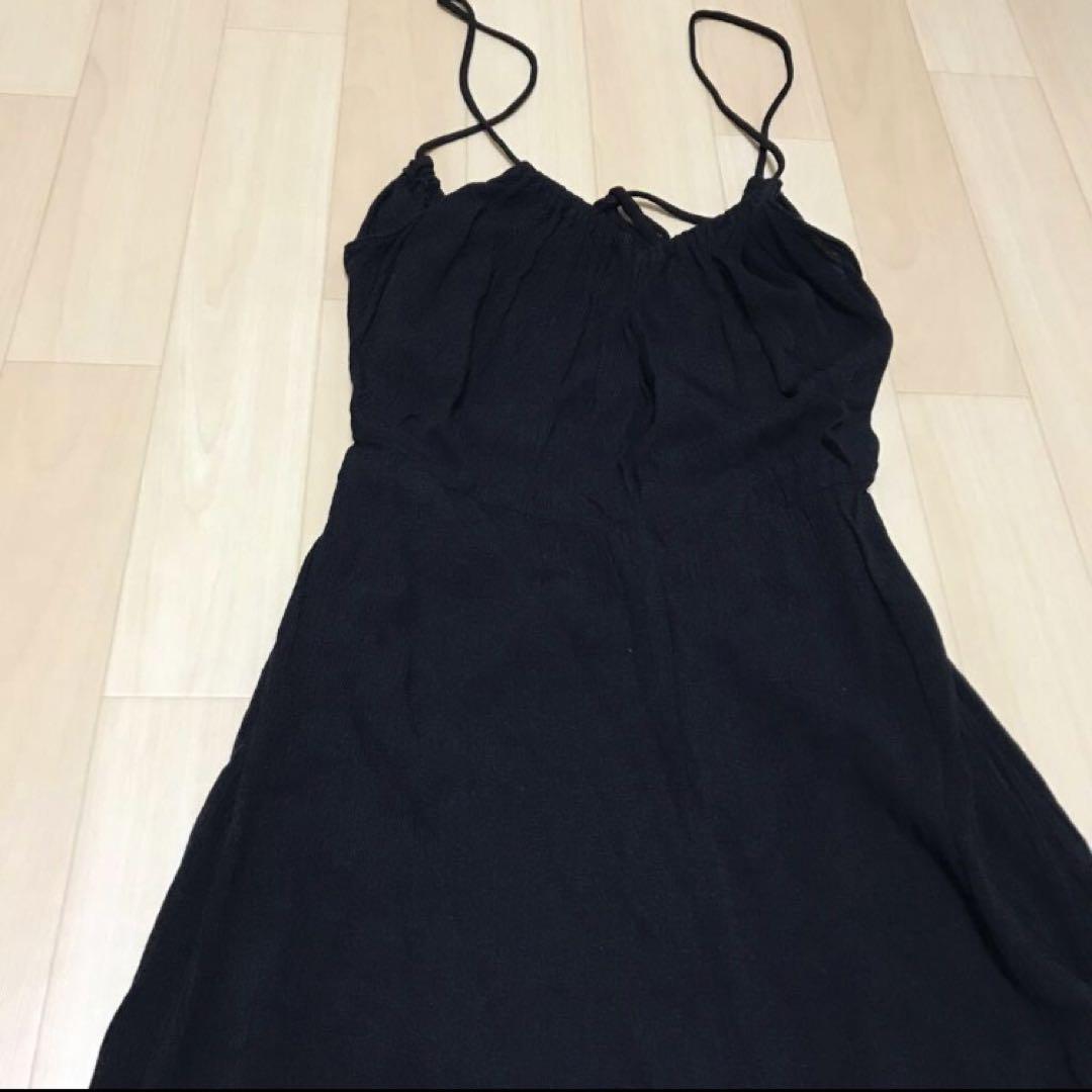 オールインワン　黒　長ズボン　オーバーオール　ZARA Lサイズぐらい　ザラ ZARA ザラ オールインワン レディース Lサイズ 長ズボン
