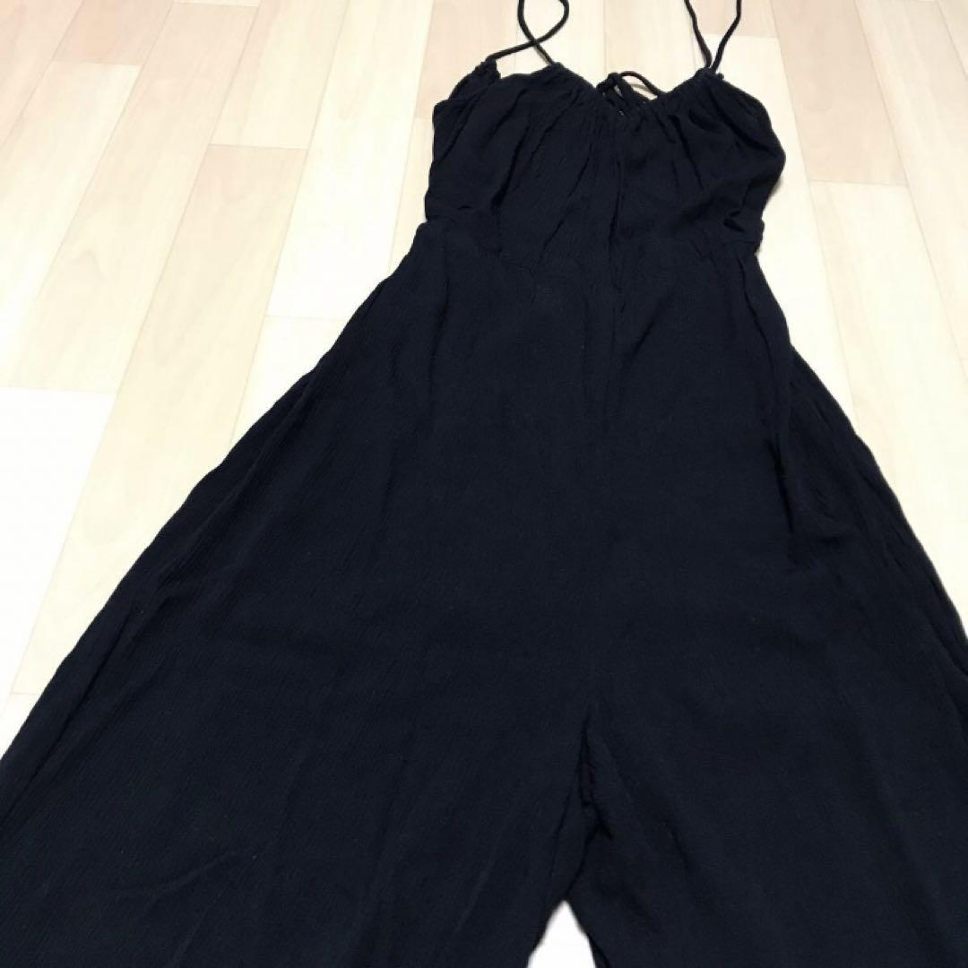オールインワン　黒　長ズボン　オーバーオール　ZARA Lサイズぐらい　ザラ ZARA ザラ オールインワン レディース Lサイズ 長ズボン