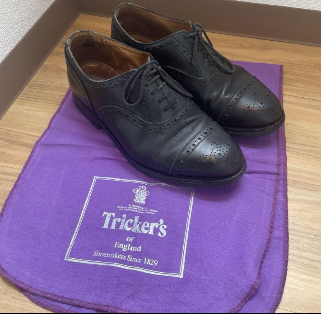 Tricker\'s 黒 オックスフォードシューズ