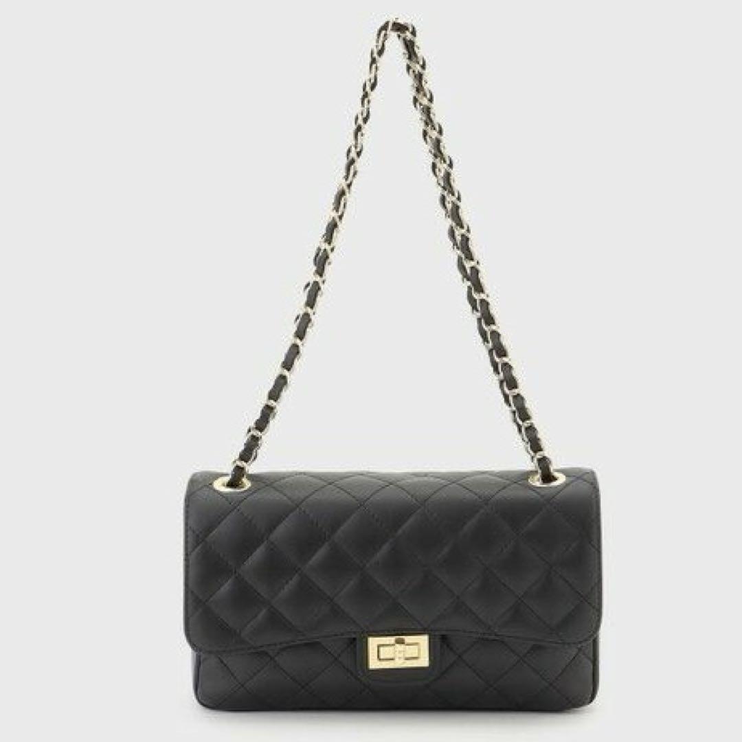 【美品】Maison Vincent キルティングチェーンショルダーバッグ 黒 UNTITLED ショルダーバッグ バッグ 「Maison Vincent
