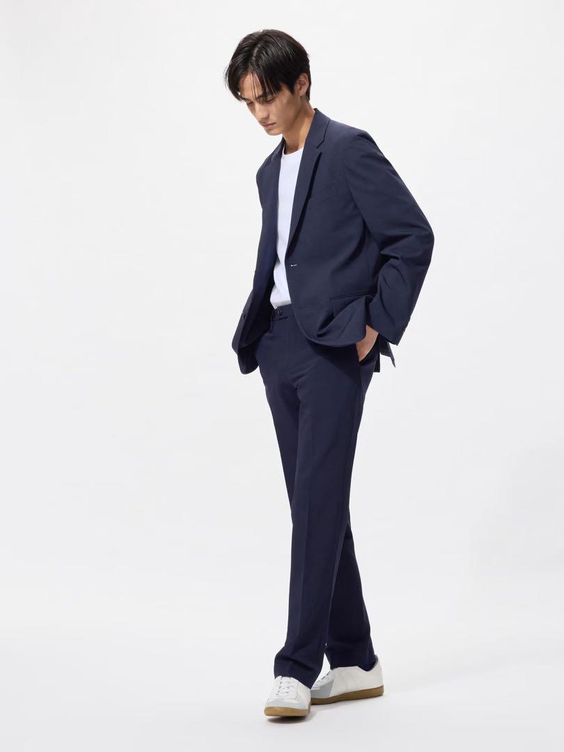 UNIQLO ユニクロ 感動ジャケット＋パンツ 上下セット ネイビー