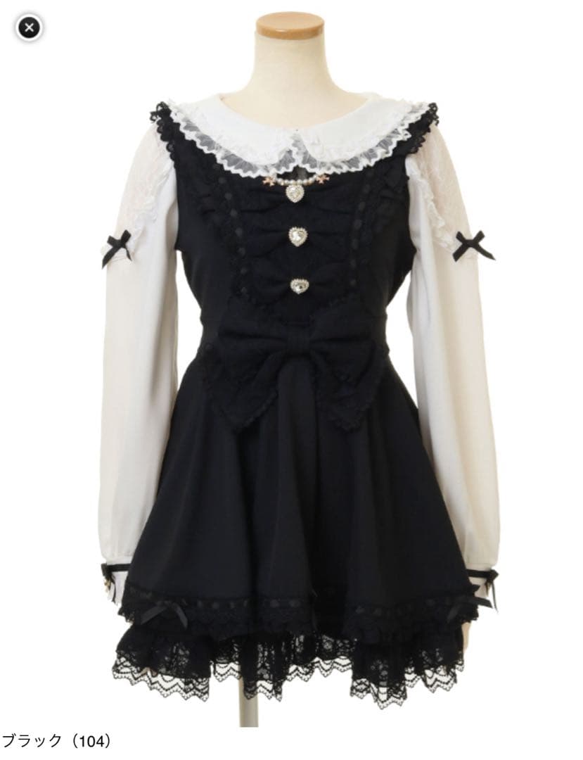 LIZLISA トリプルリボンフリルセットアップ リズリサ SIZE LIZ LISA