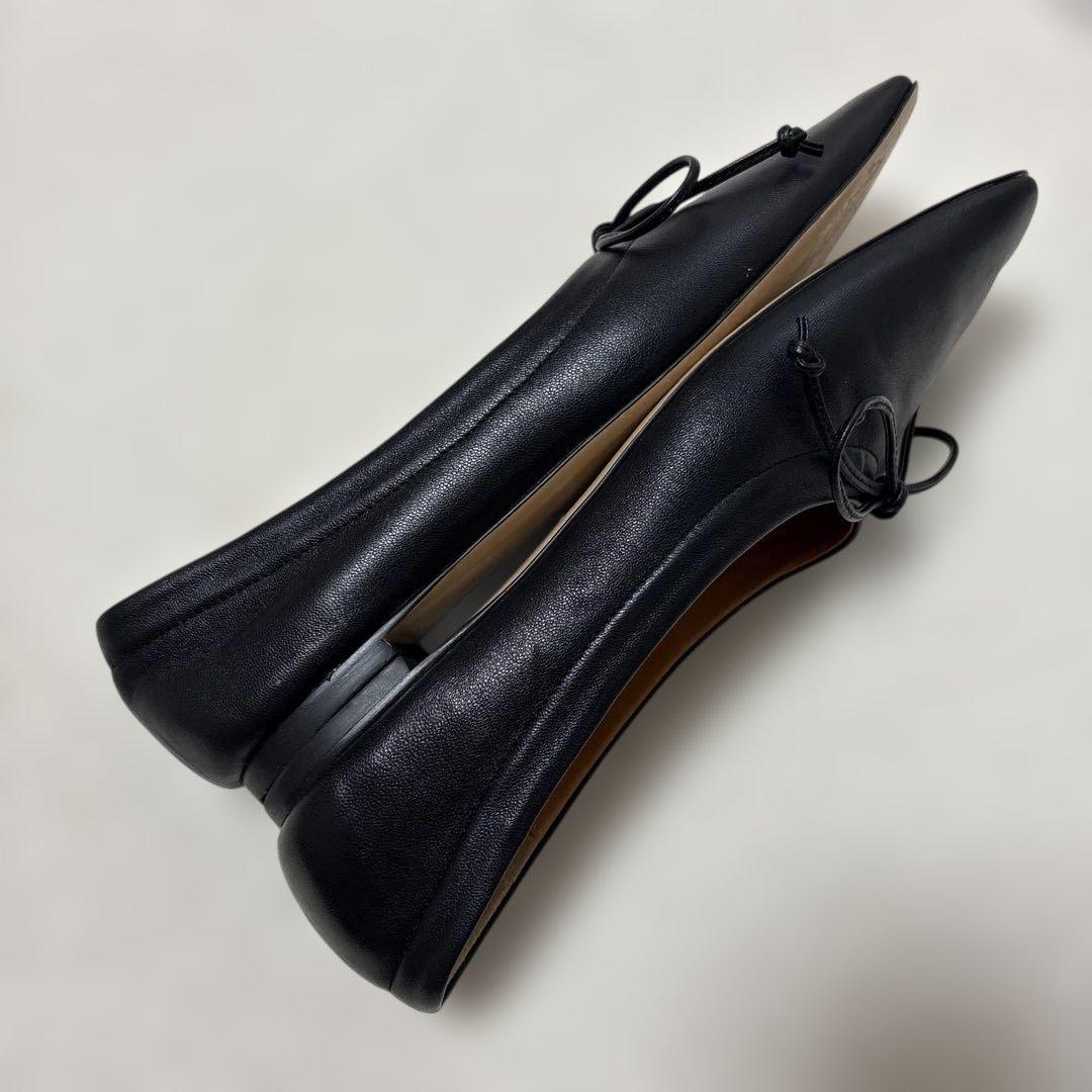 PIPPI CHIC ブラック パリゴ　 フラットシューズ　22.5cm