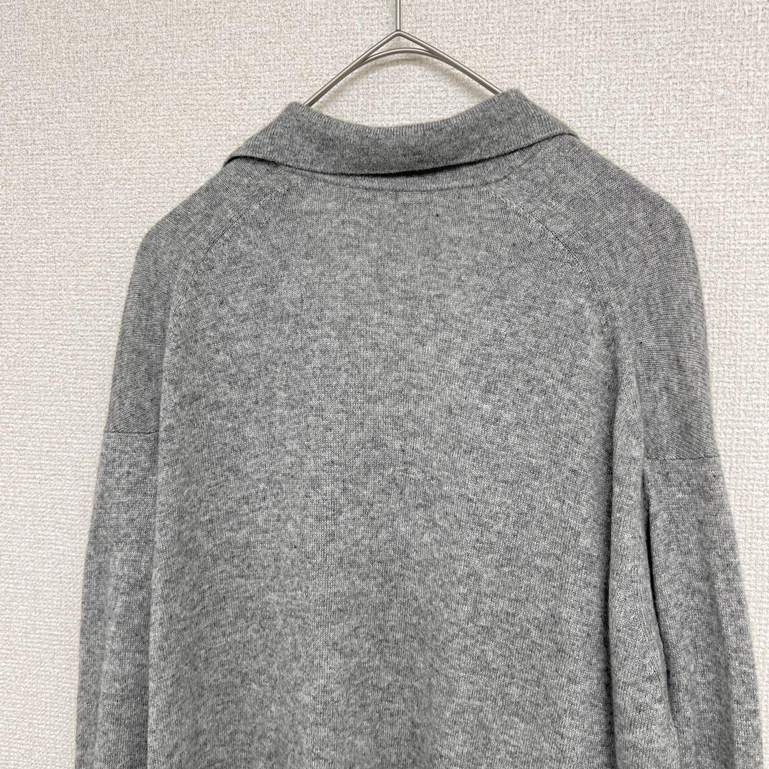 オーラリー 2024SS スキッパーニット カシミヤ シルク グレー