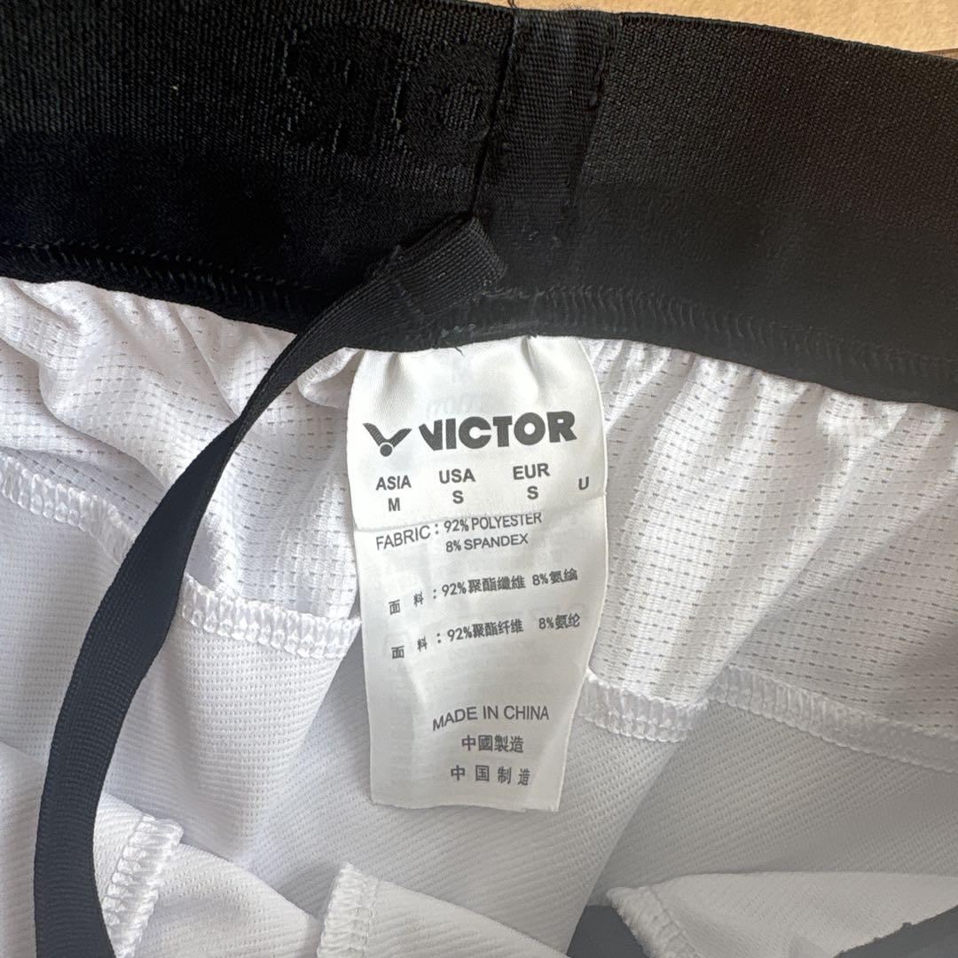 VICTOR バドミントン ハーフパンツ M ホワイト　ゲームウェア
