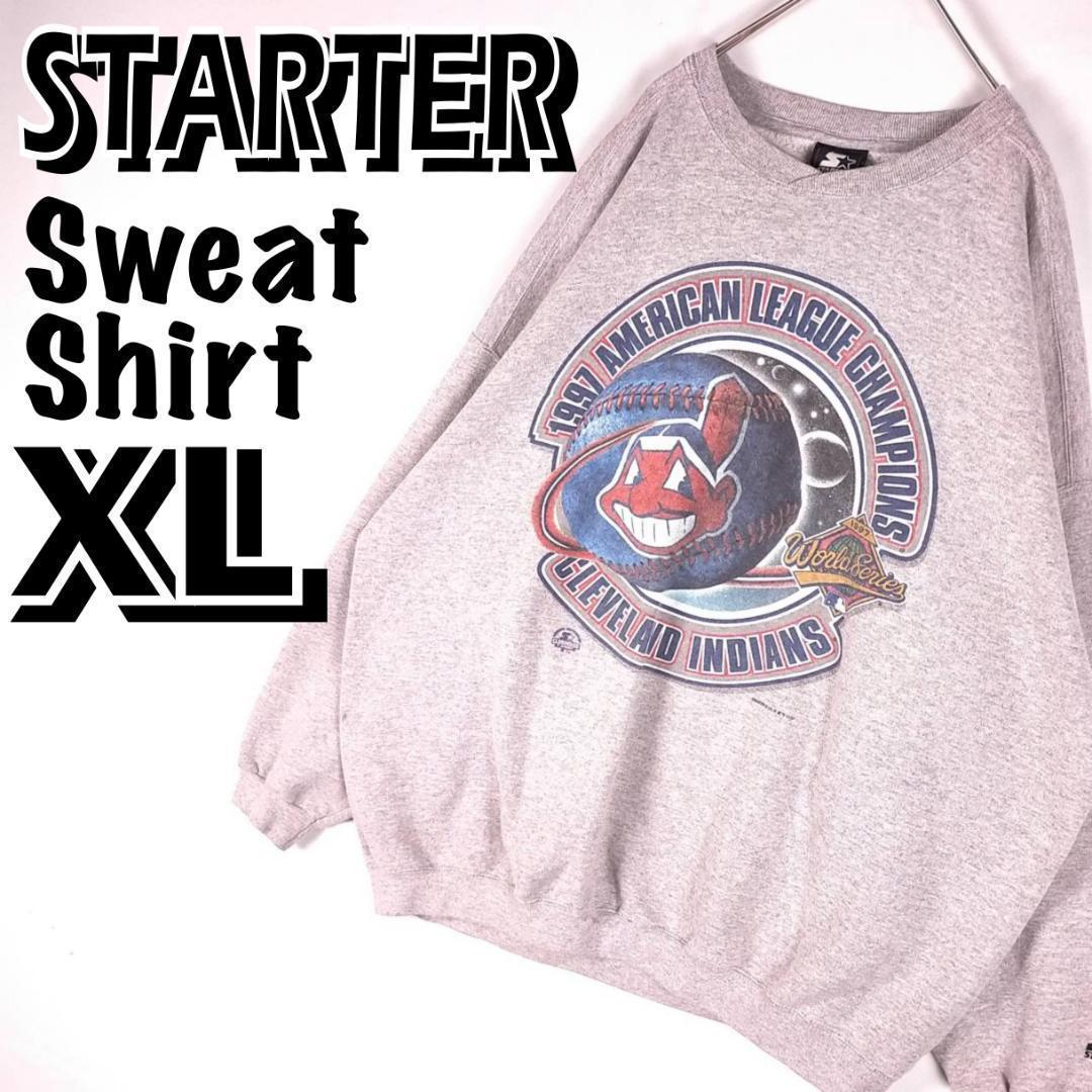 最安値に挑戦! スウェット-MLB スターター 希少 インディアンス 口コミ トレーナー STARTER スウェット スウェット