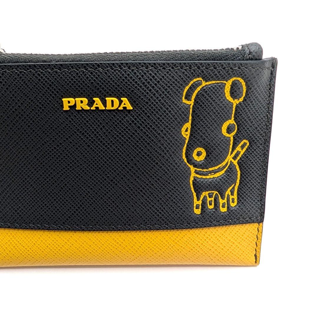 ✨️新品！✨️ プラダ コインケース　カードケース　犬 ANTRACITE