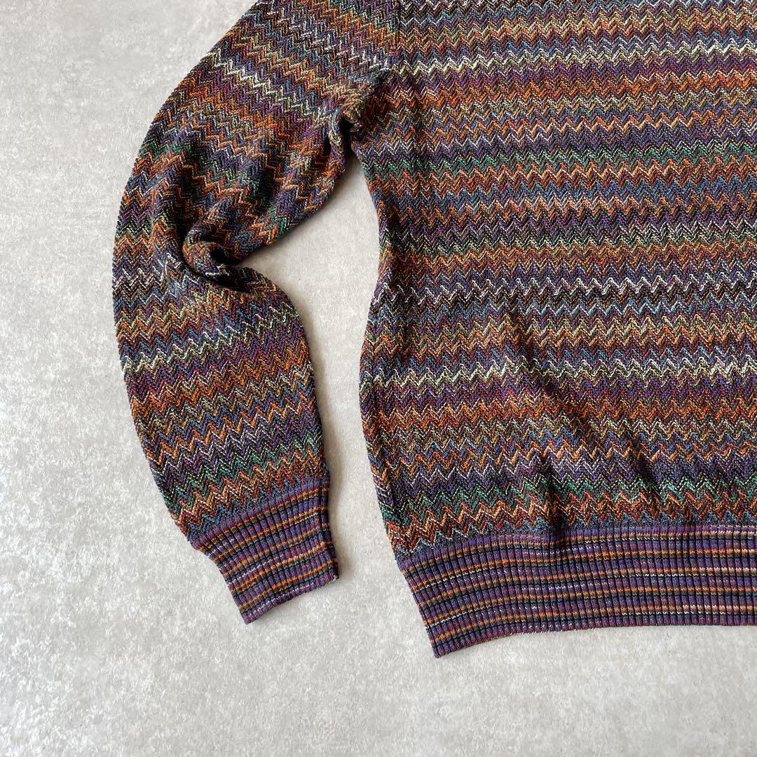 新品同様 ミッソーニ MISSONI クルーネック ニット マルチカラー