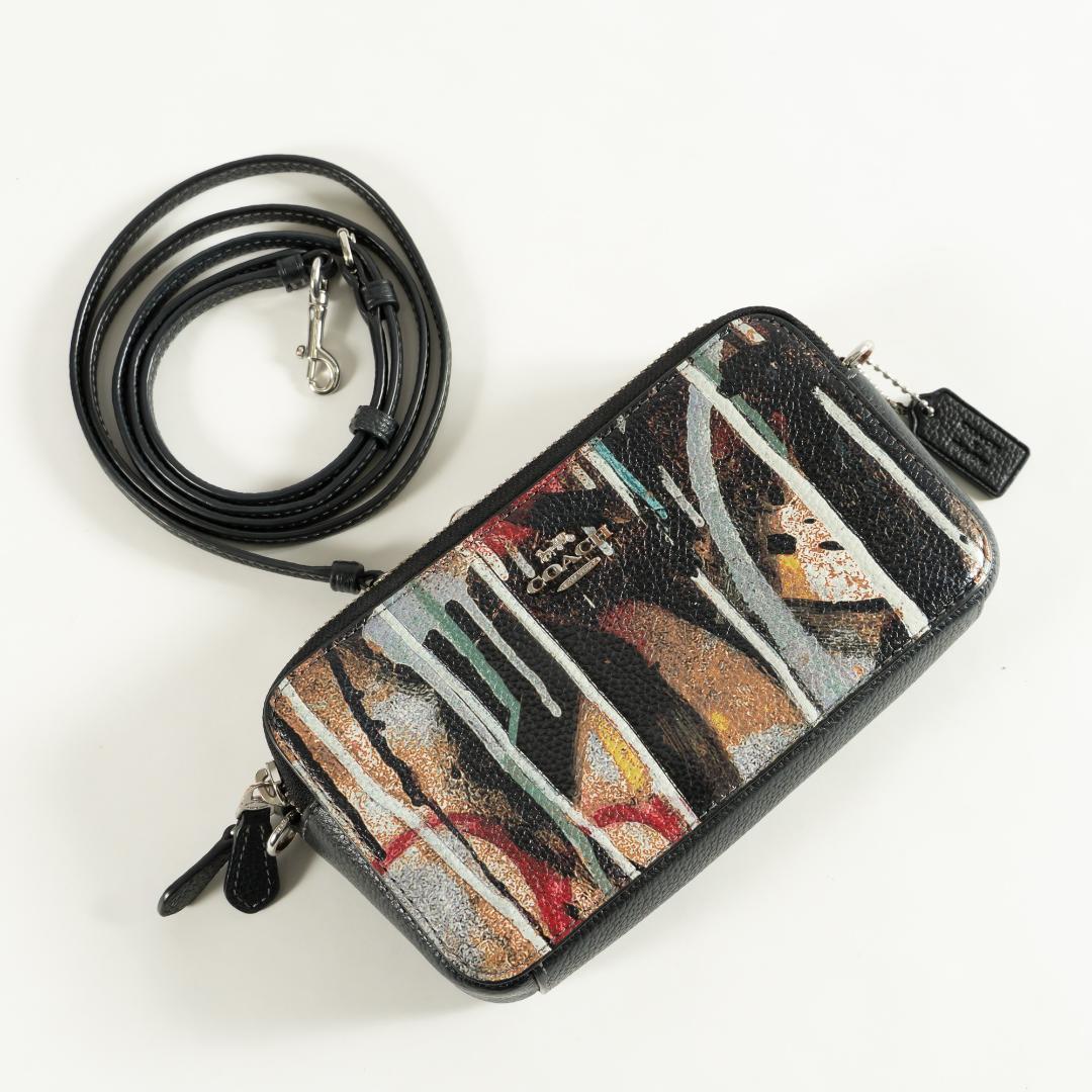 限定品 COACH ミント ショルダーバッグ レザー バイカラー