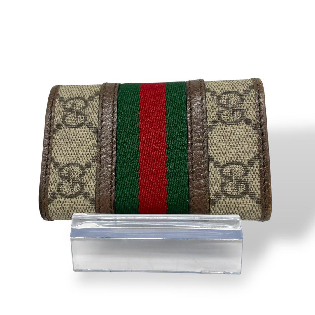 【付属品付】グッチ　オフィディア　キーケース　6連　GG シェリーライン 美品 GUCCI グッチ 6連キーケース オフィディア シェリーライン