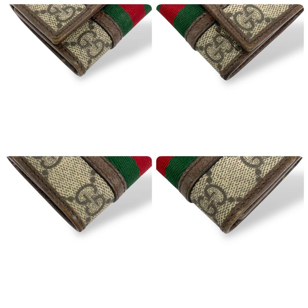 付属品完備✨ GUCCI 6連キーケース オフィディア シェリーライン gg柄 GUCCI・グッチ・6連キーケース・オフディア・GGスプリーム