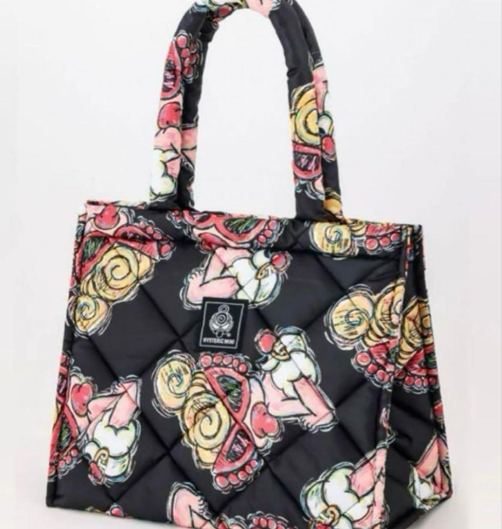 ヒスミニ　トートバッグ　ブラック　ローソン