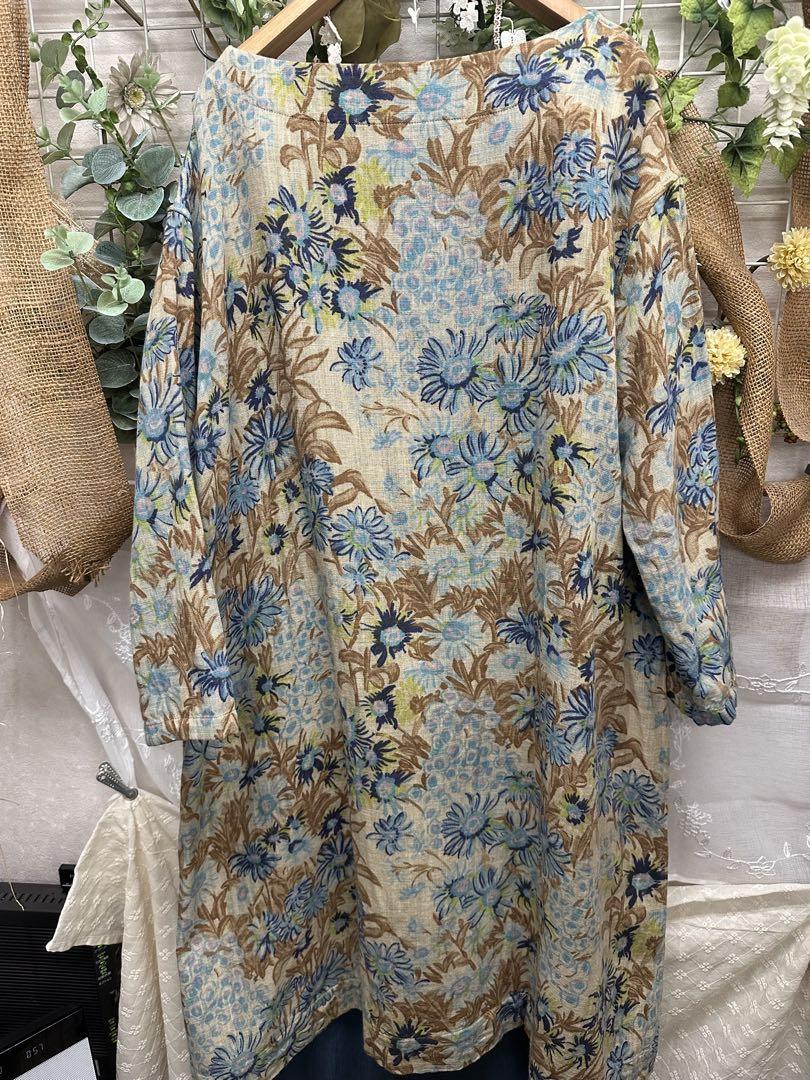 美品♪45rpm藍染インディゴ製品チュニックワンピースサイズ2（M）