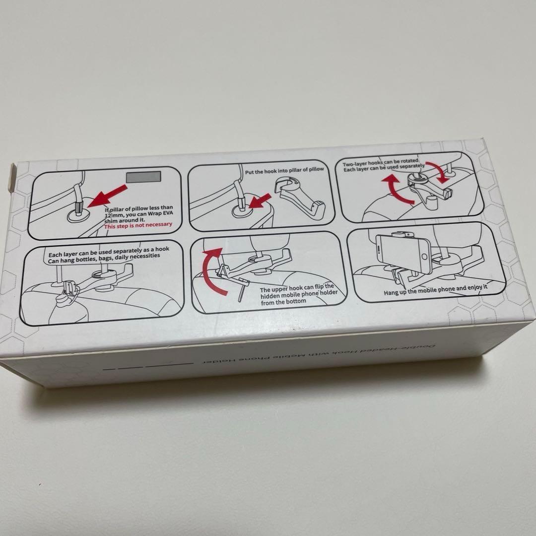 車用シートフック ヘッドレストフック スマホホルダー 荷物掛け 簡単取付 車用シートフック ヘッドレストフック スマホホルダー 荷物掛け 簡単取付